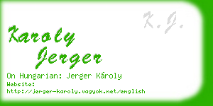 karoly jerger business card